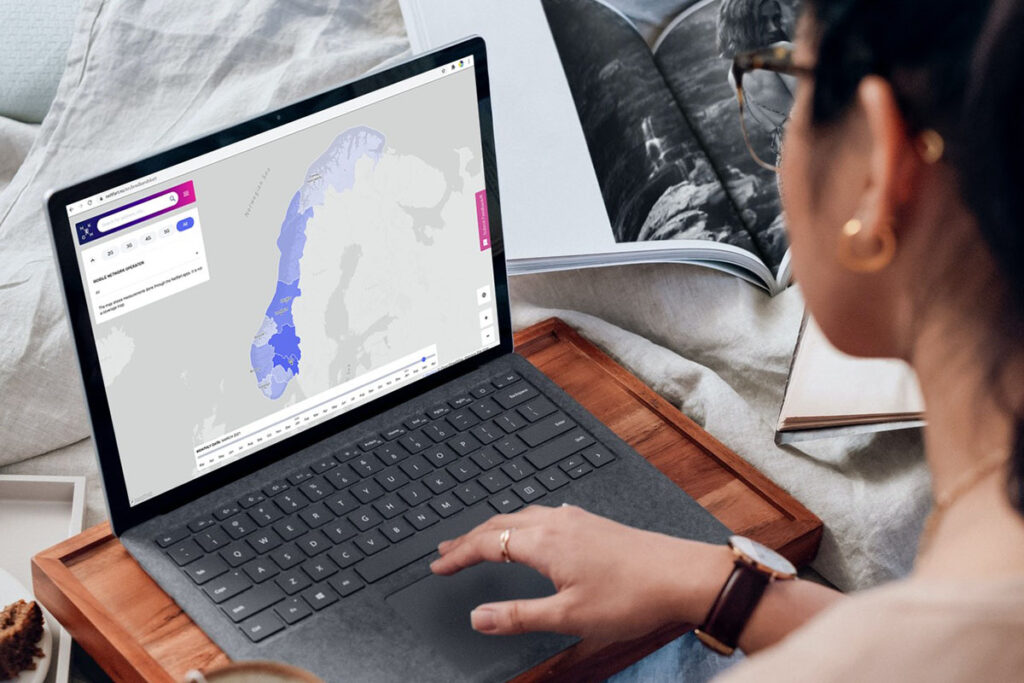 Broadband map of Open Nettest portal